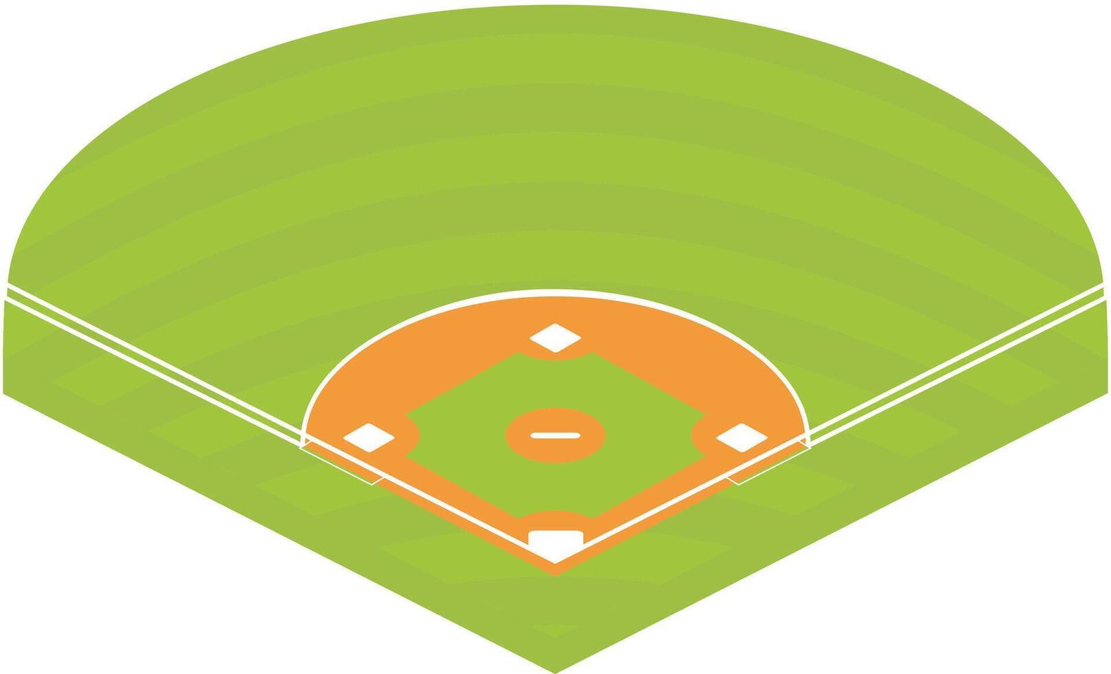 baseball infield graphic vector