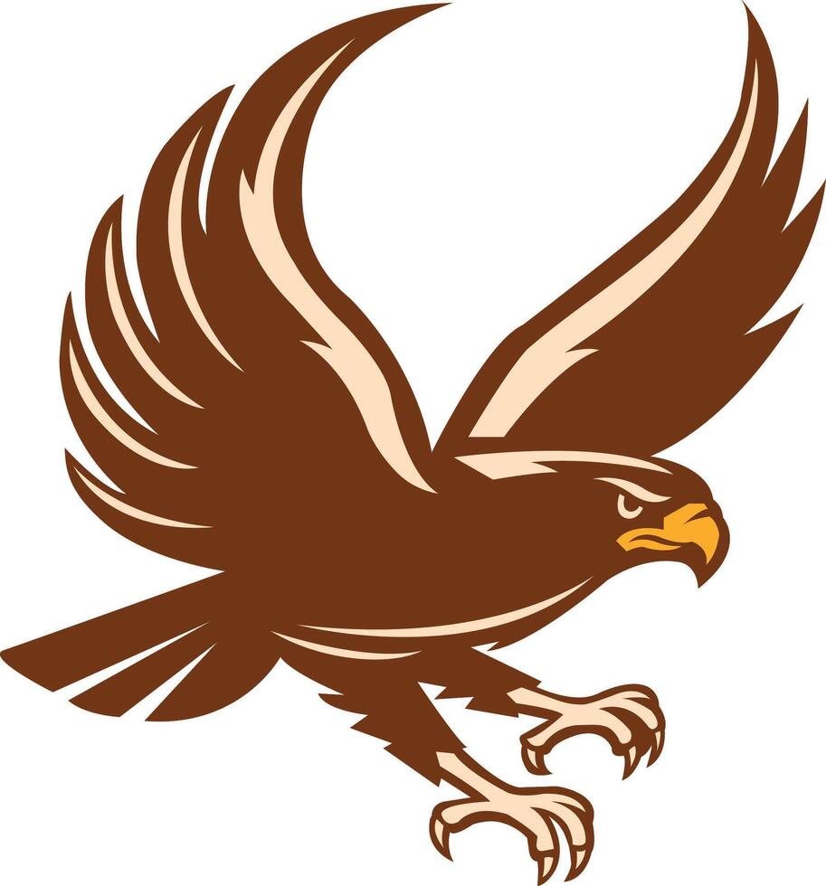 hawk mascot logo icons vector