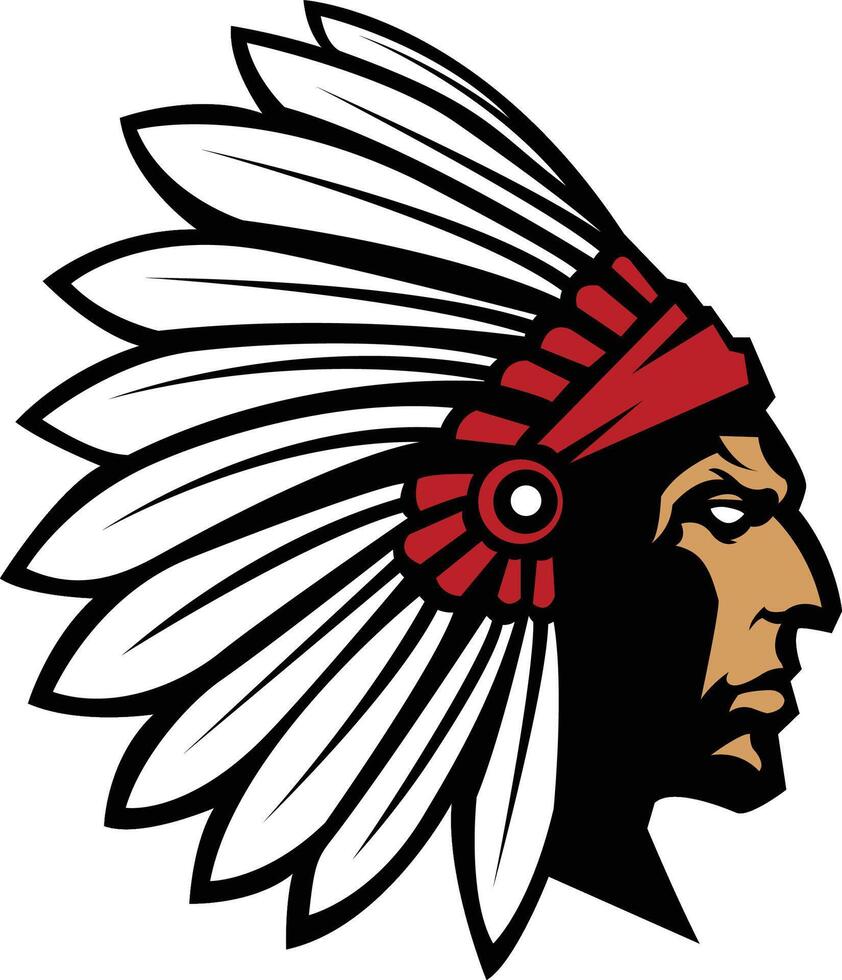 tribal warrior mascot set vector