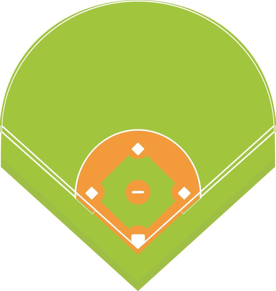 baseball diamond icon set vector
