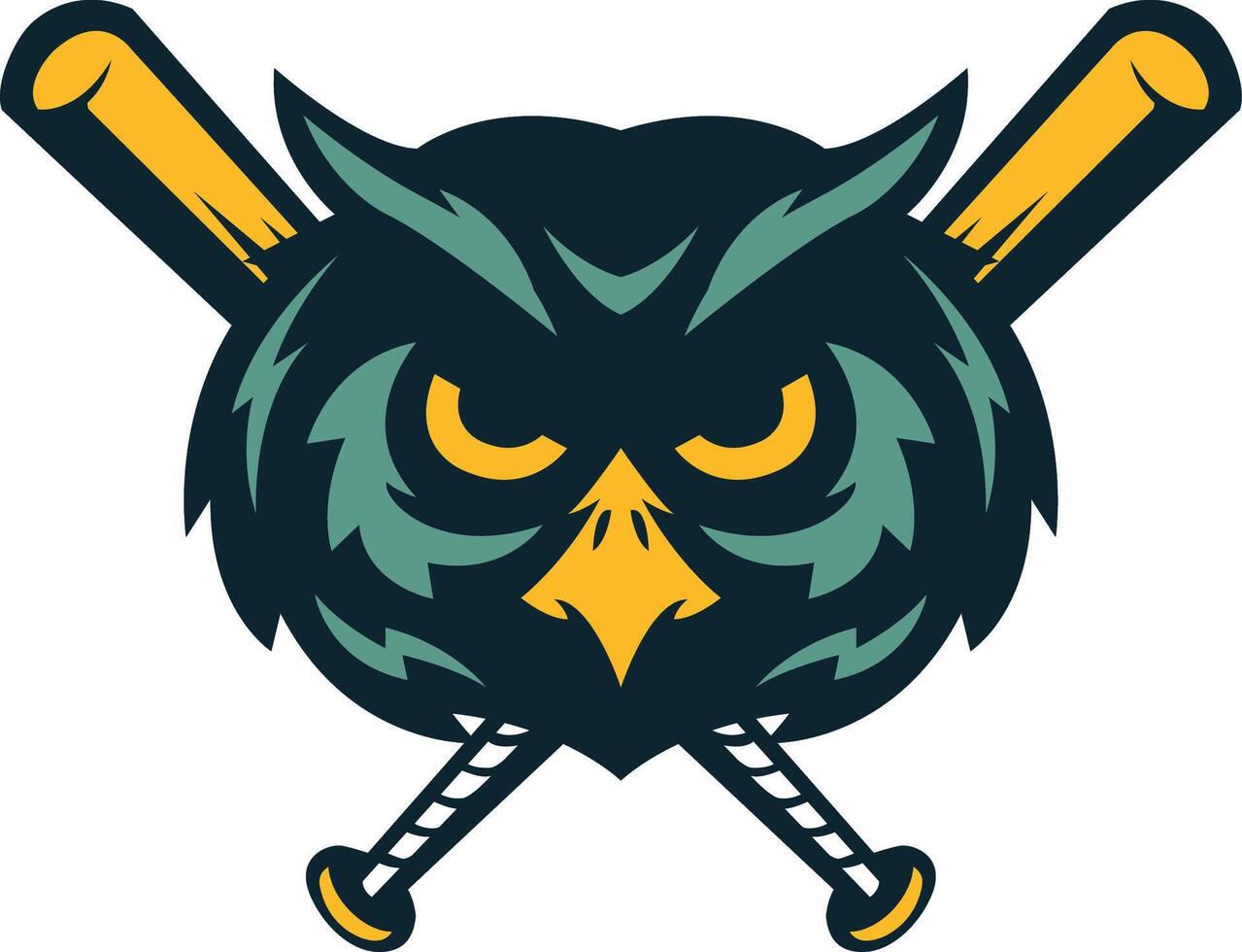 wise owl badge design vector