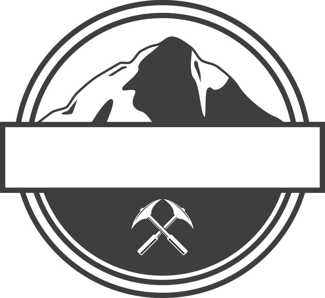 nature and mountain badges set vector
