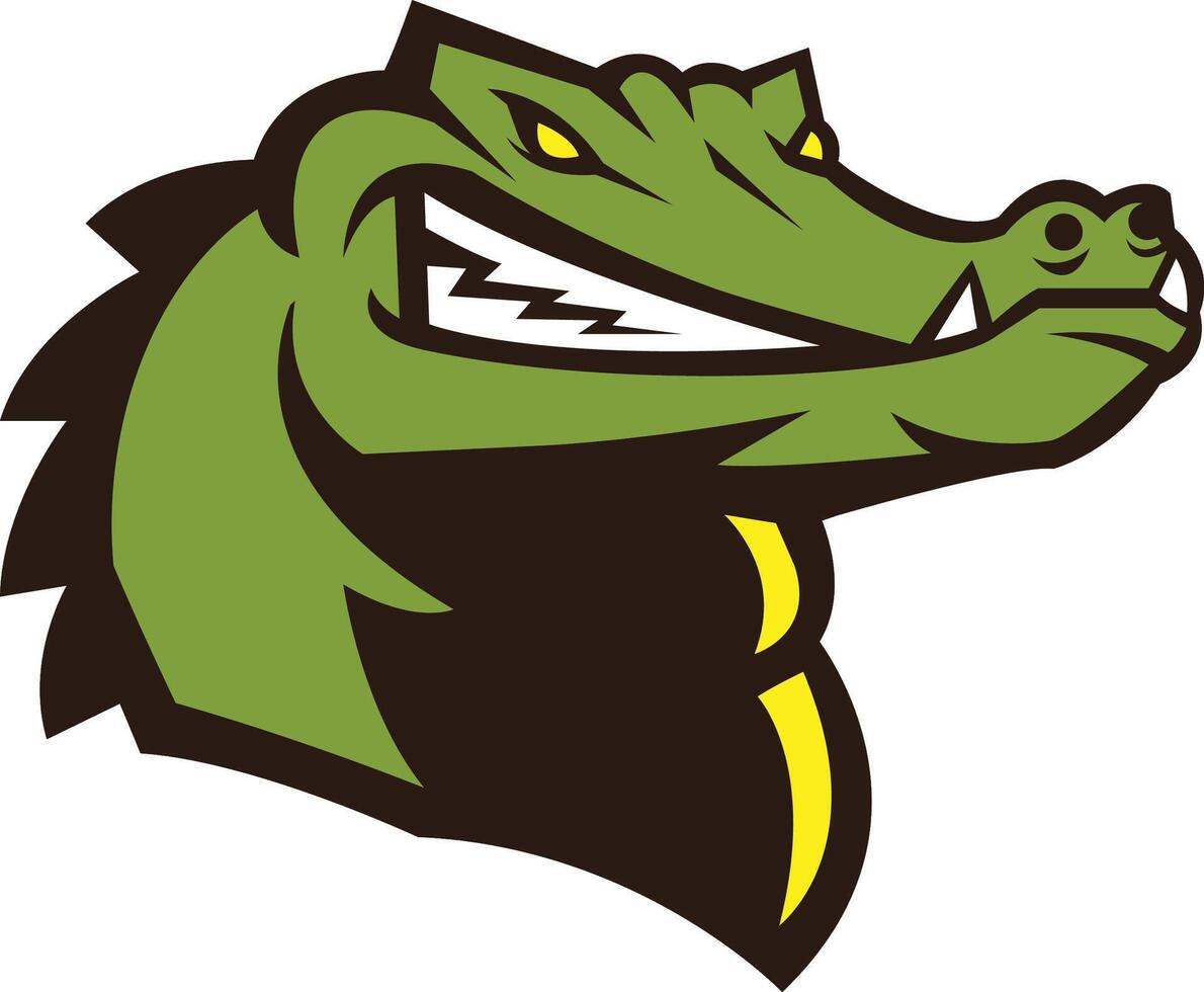 crocodile head design vector