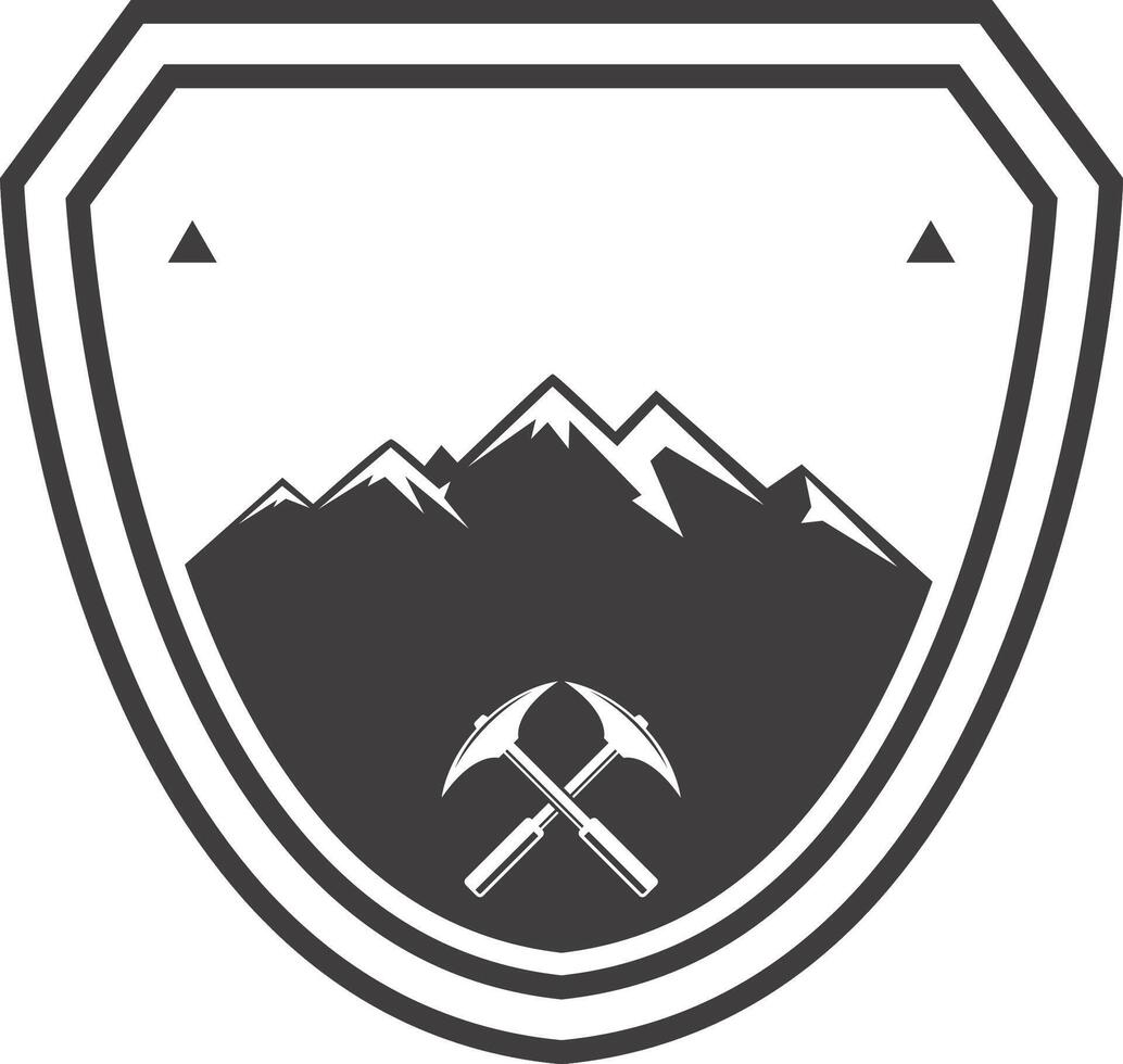 mountain and nature emblem set vector