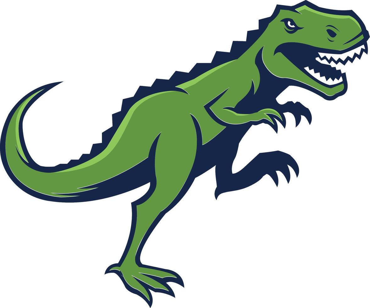 t-rex mascot icon design vector