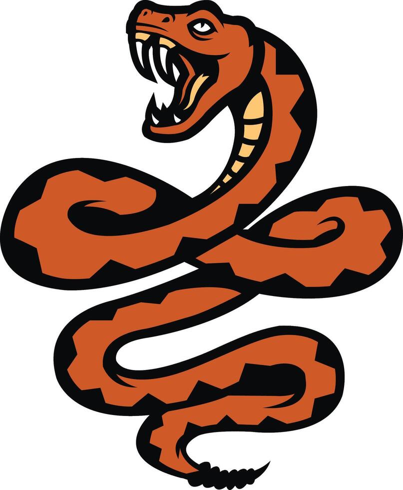 snake team logo design vector