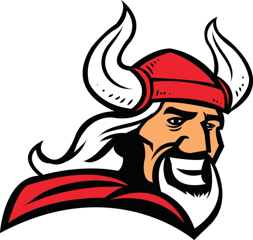 viking mascot logo vector