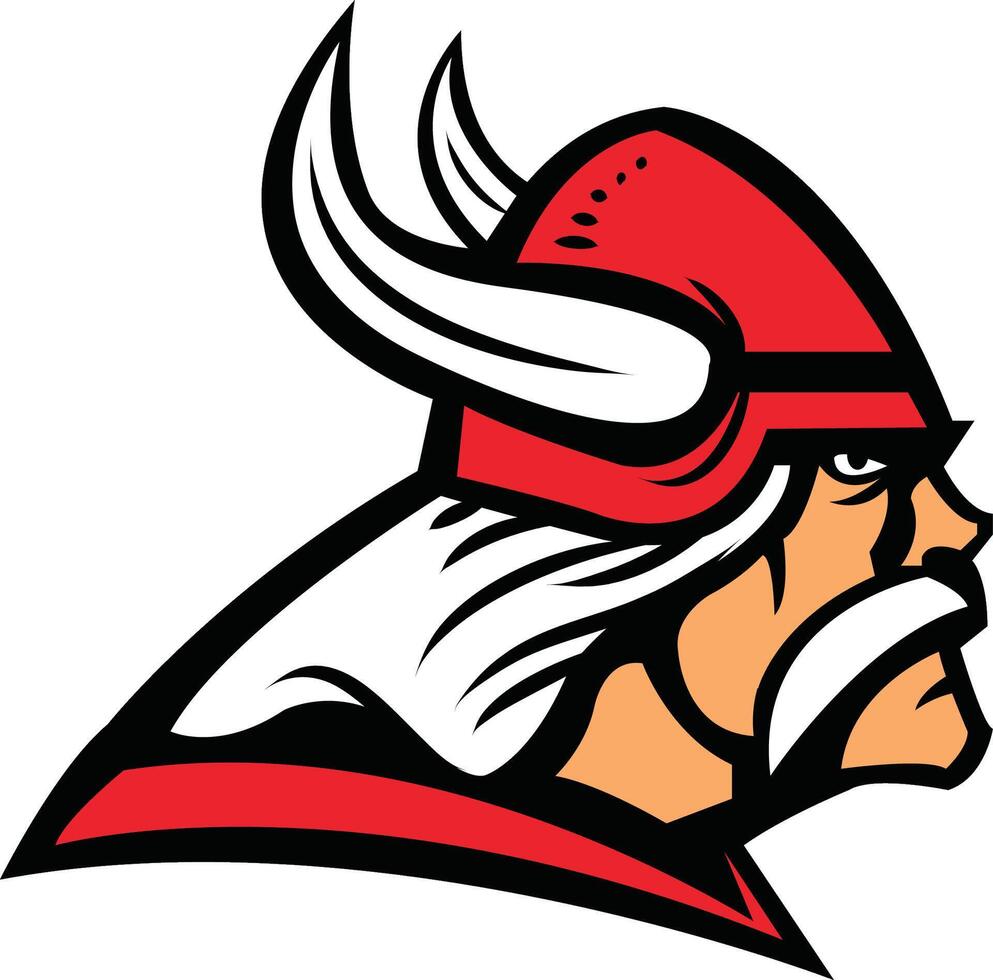 strong viking mascot design vector