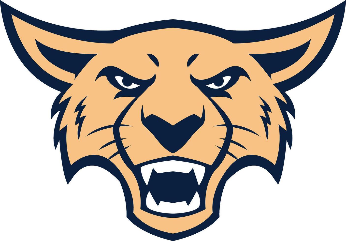 cat head mascot icon vector