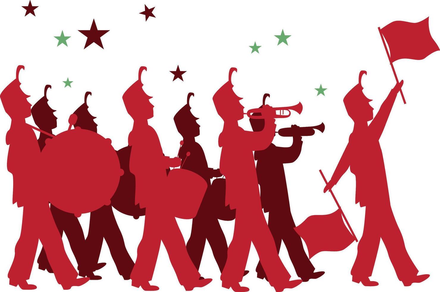 marcing band vecteezy silhouette vector
