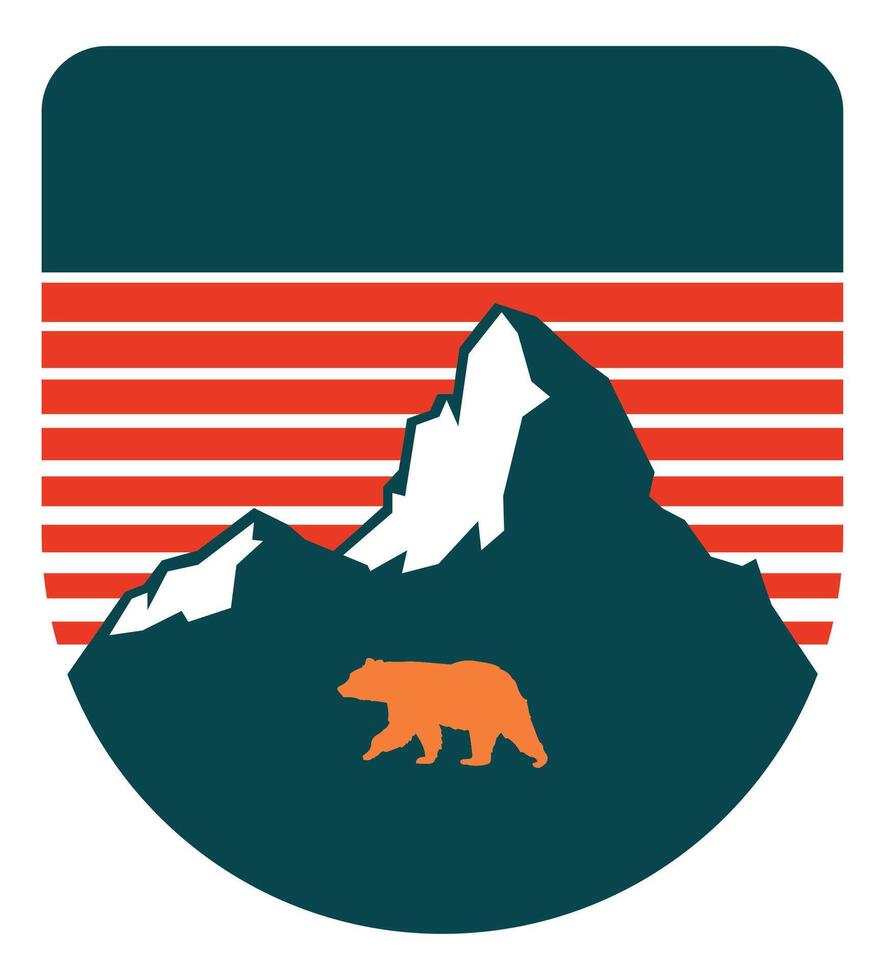 classic matterhorn design set vector