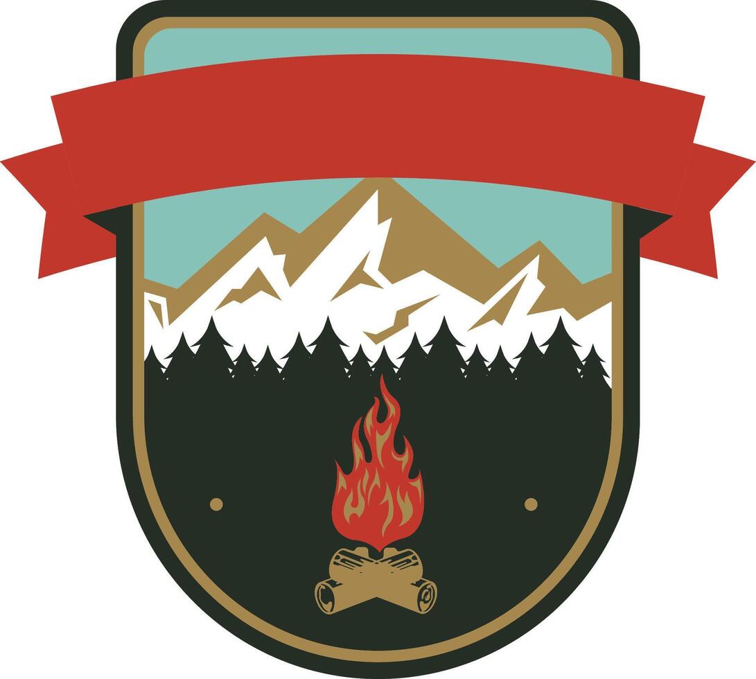 camp patch design pack vector