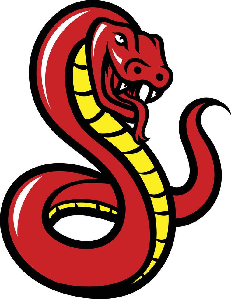 snake mascot logo set vector