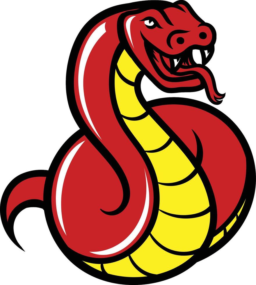 serpent mascot design pack vector