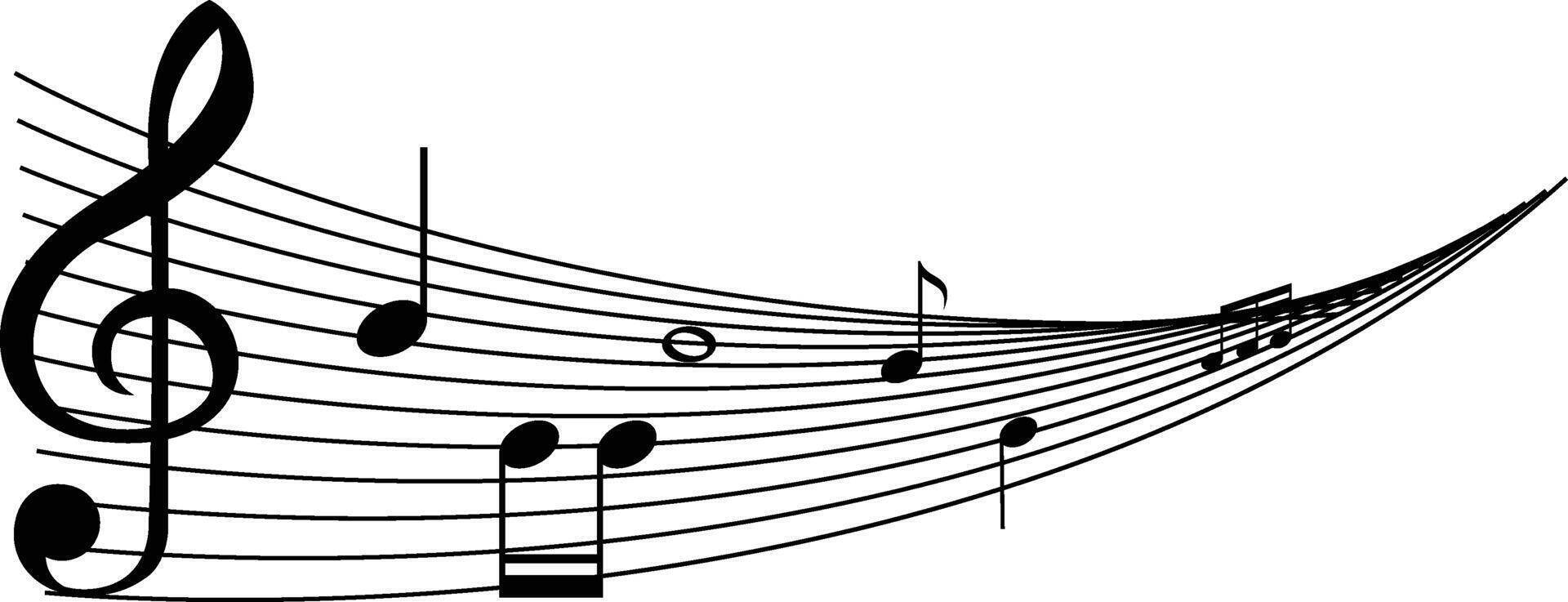 background with black music notes vector
