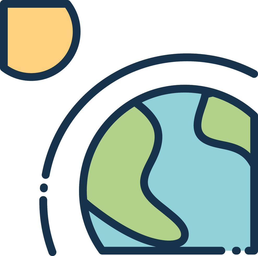 solar system icons set vector