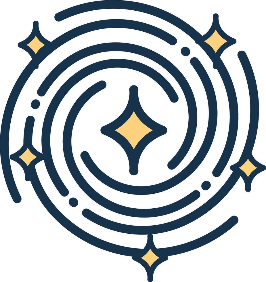 astronomy flat icon set vector