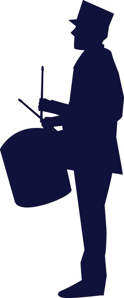 marching band black silhouette vector