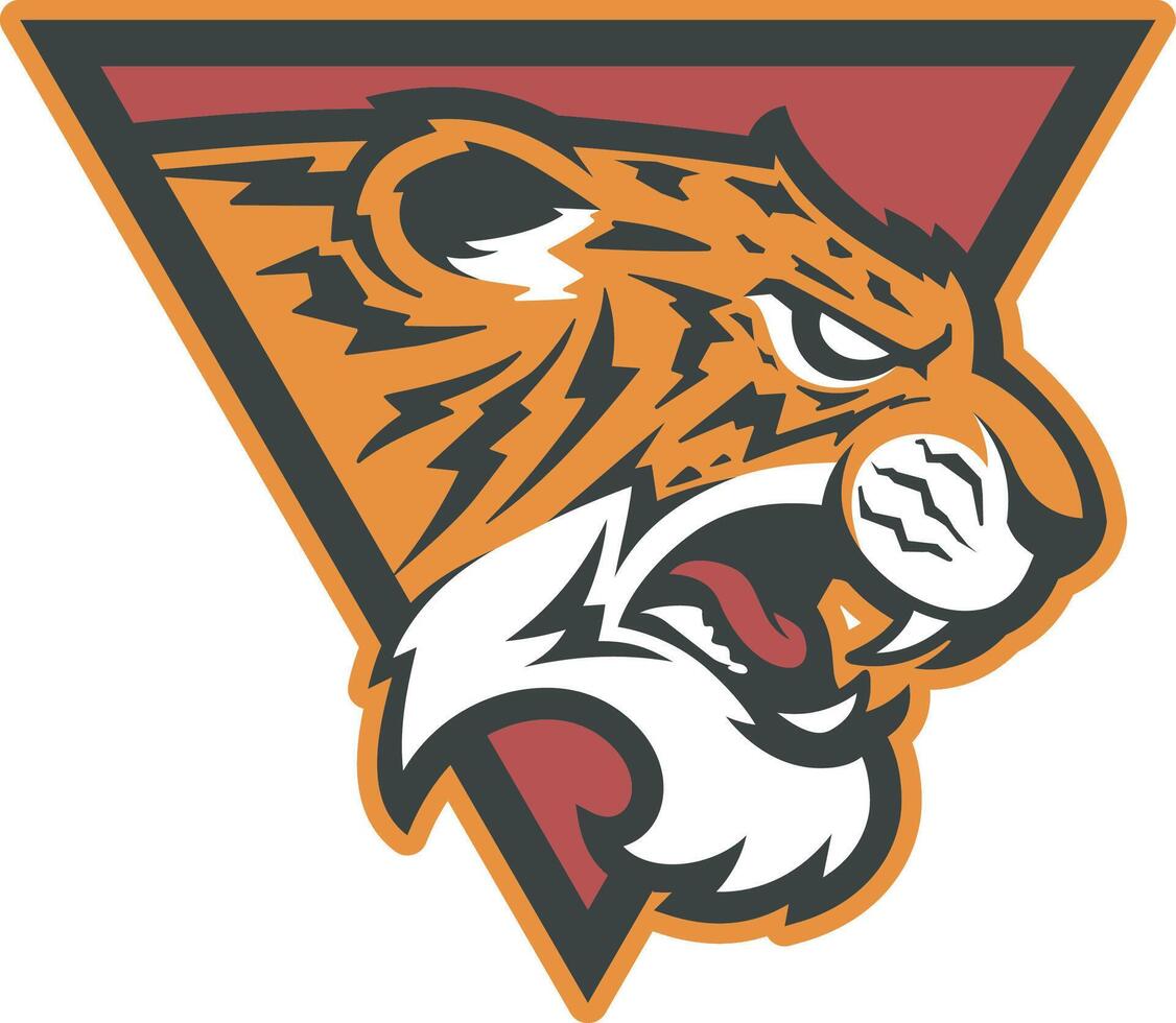 tiger badge and shirt print vector