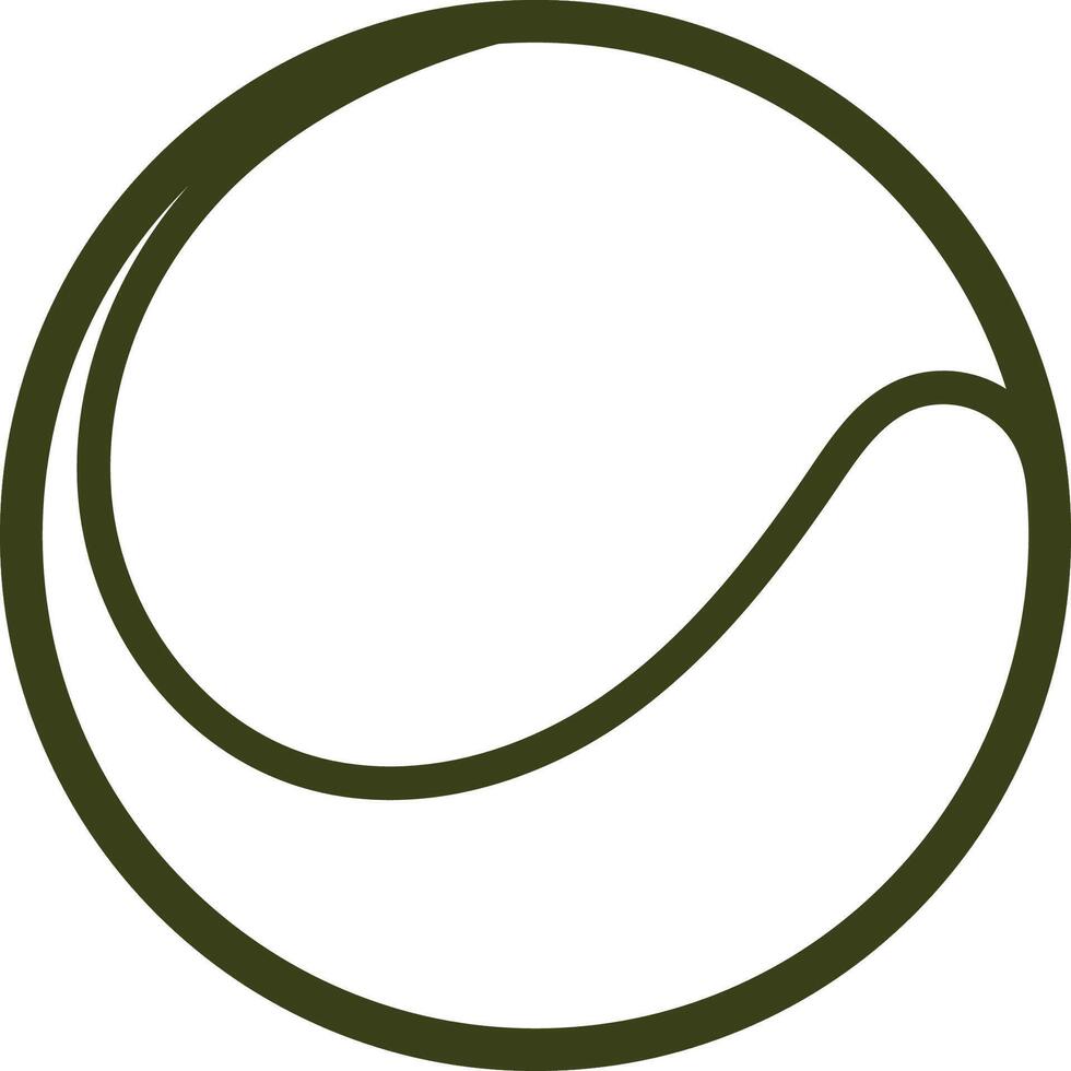flat tennis ball design vector