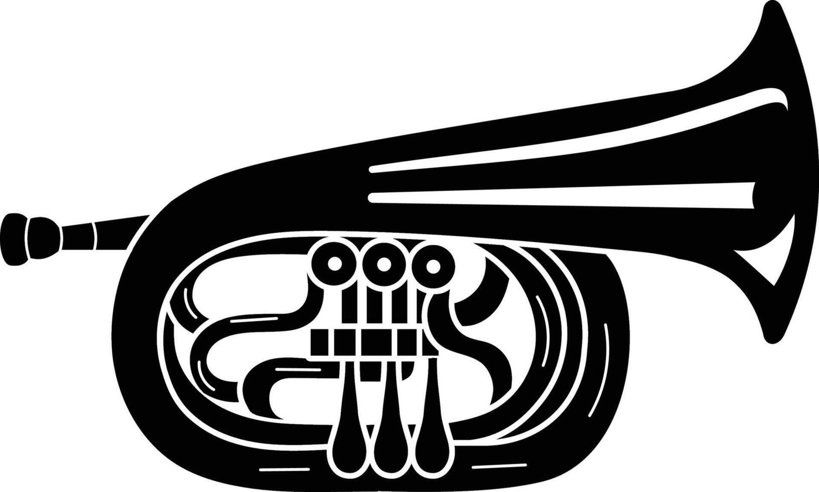 simple trumpet illustration set vector