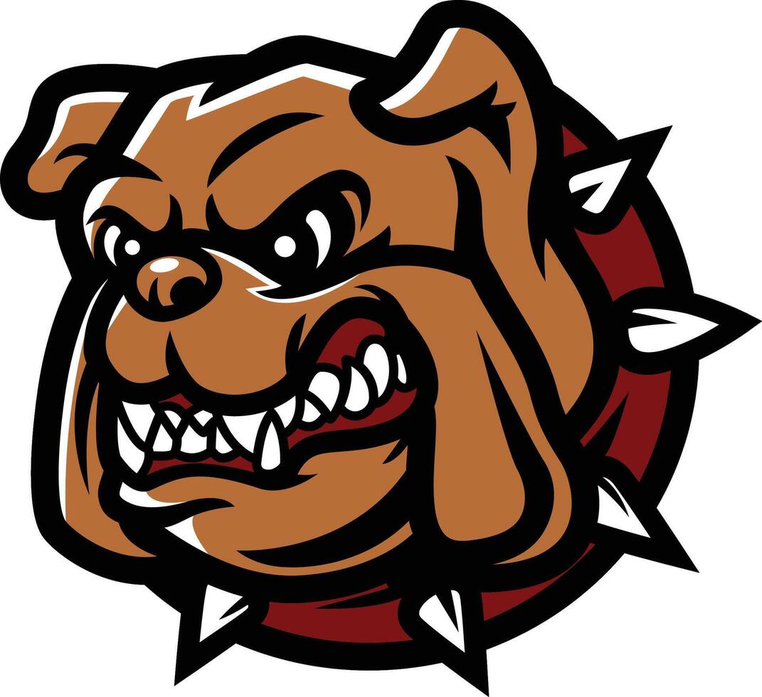 mad dog mascot esport logo design vector