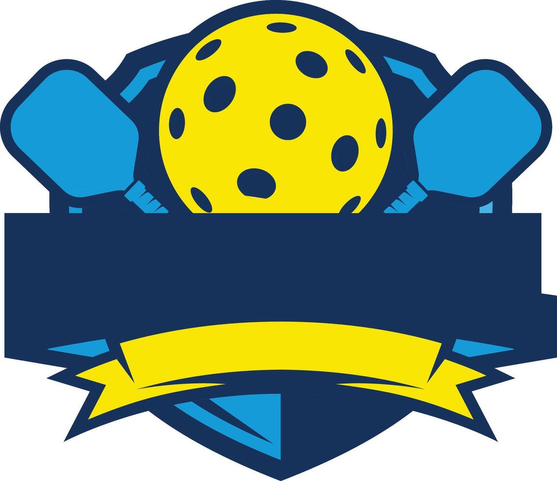 pickleball logo design vector