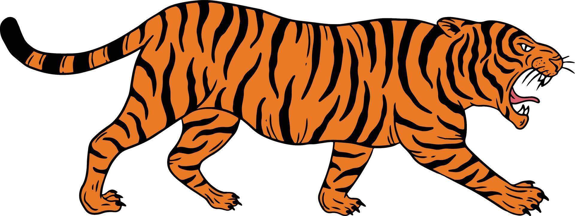 wild tiger clipart pack vector