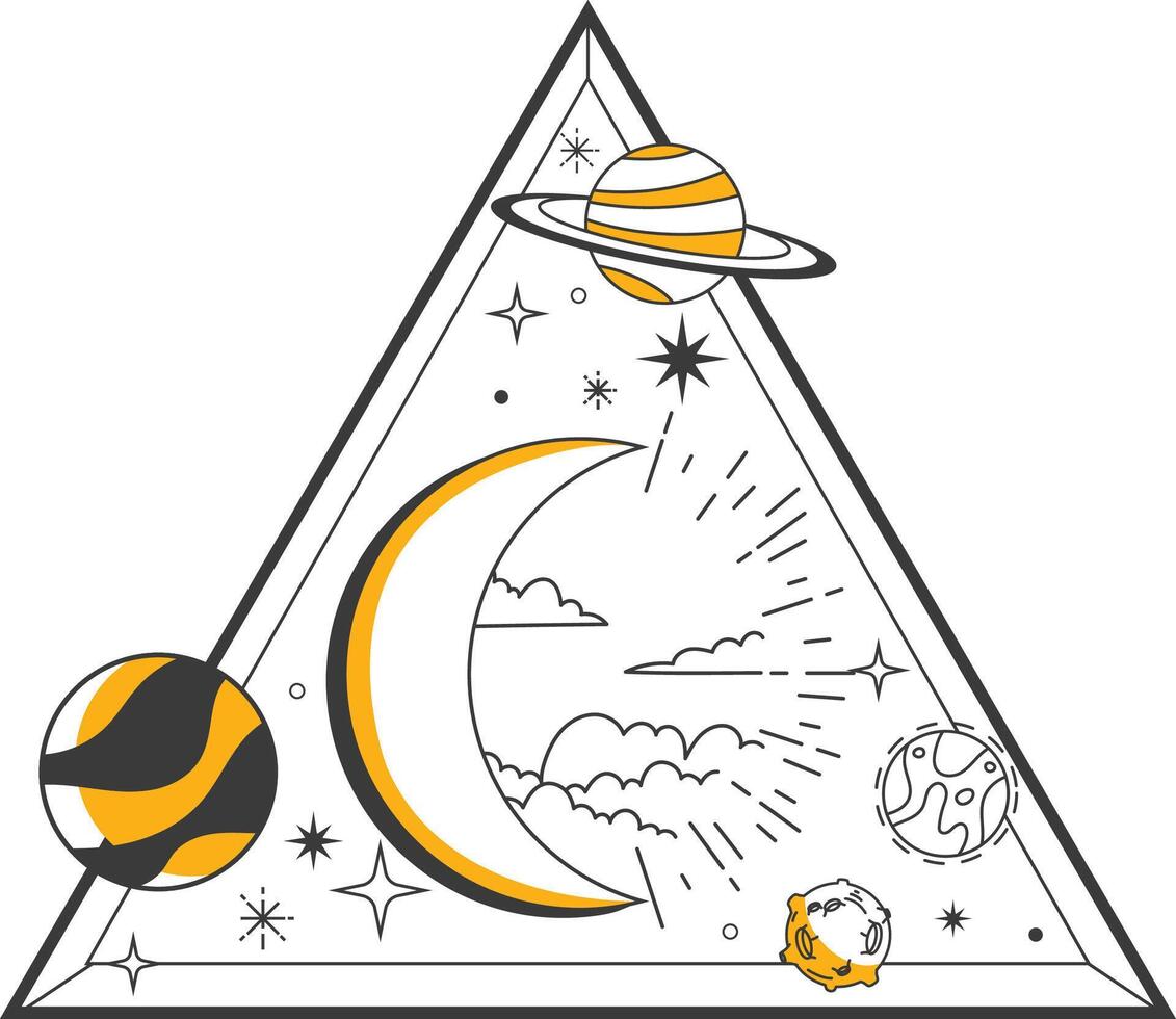 black space tattoo icons vector