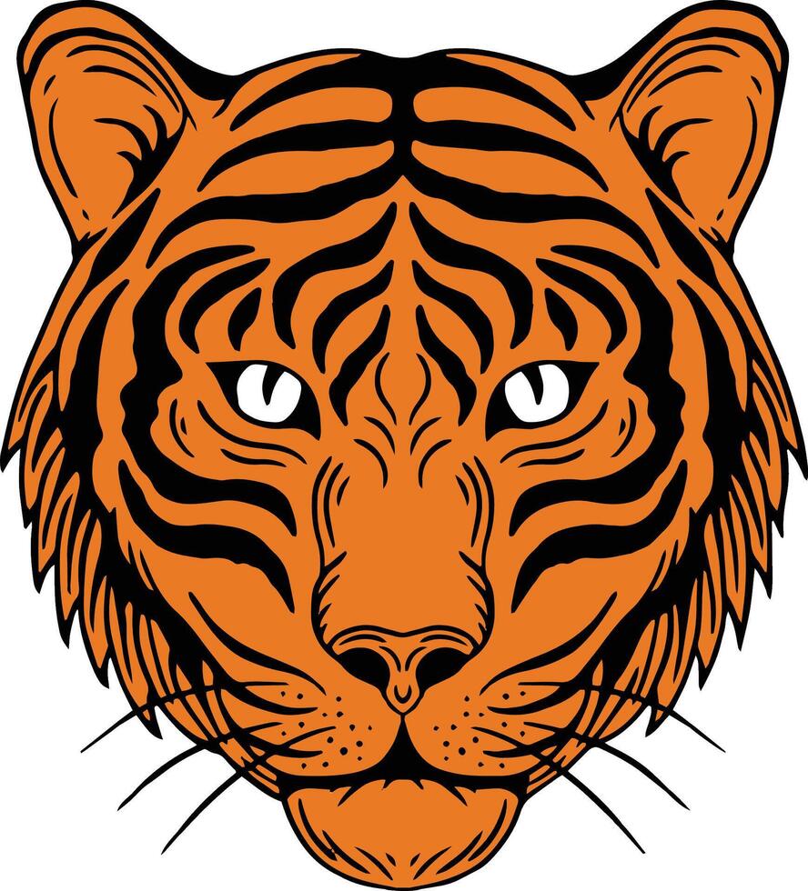 wild tiger poses set vector