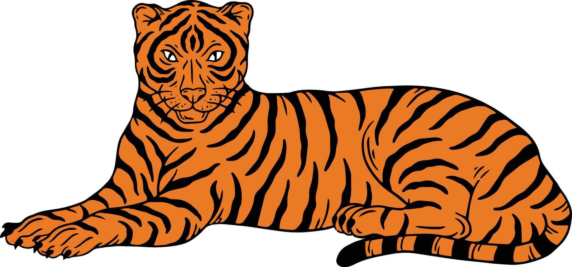 cartoon tiger face clipart vector