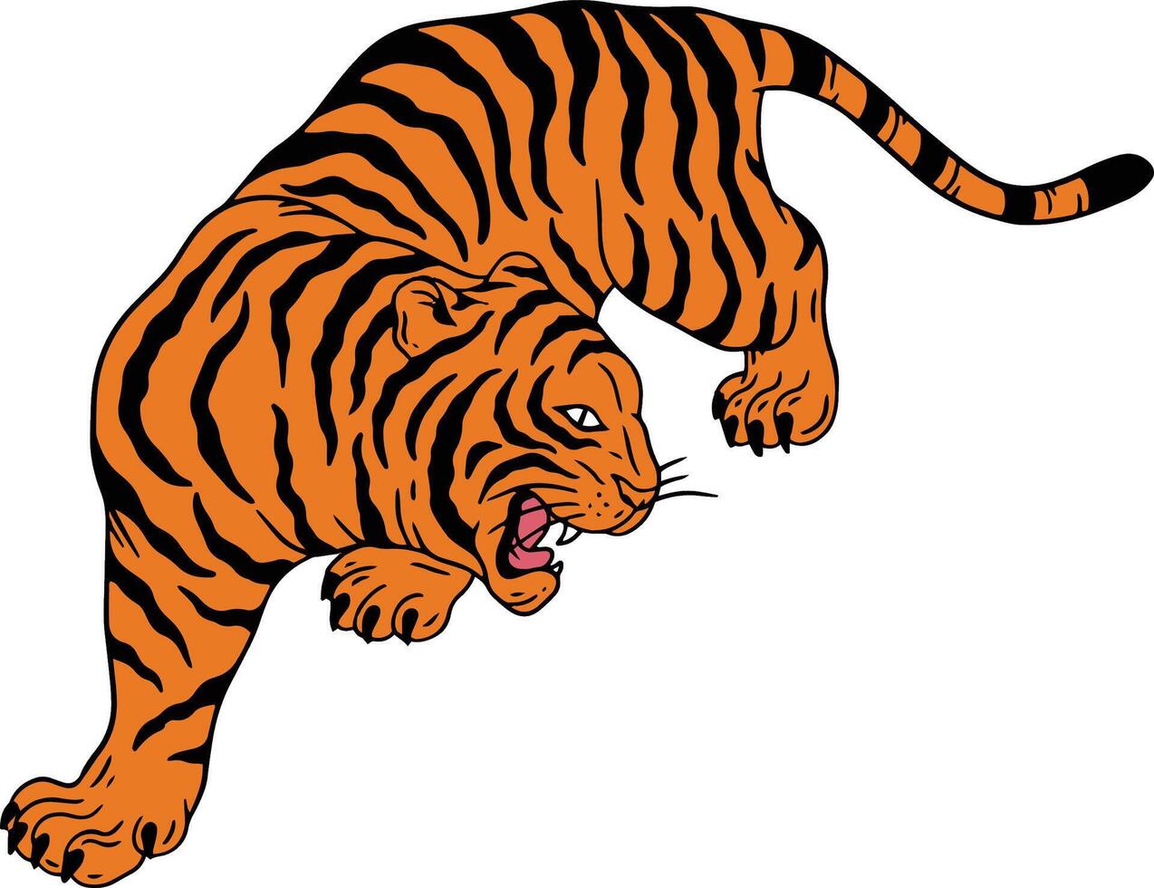 tiger face icon bundle vector