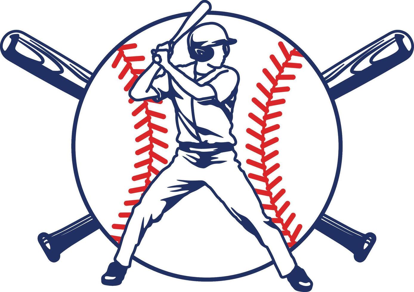 baseball emblem design vector