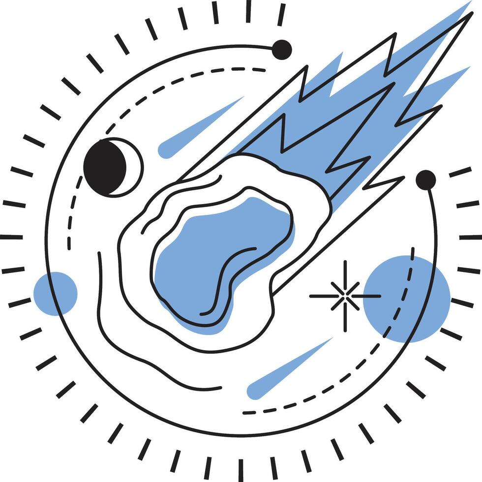 planets and stars tattoo vector