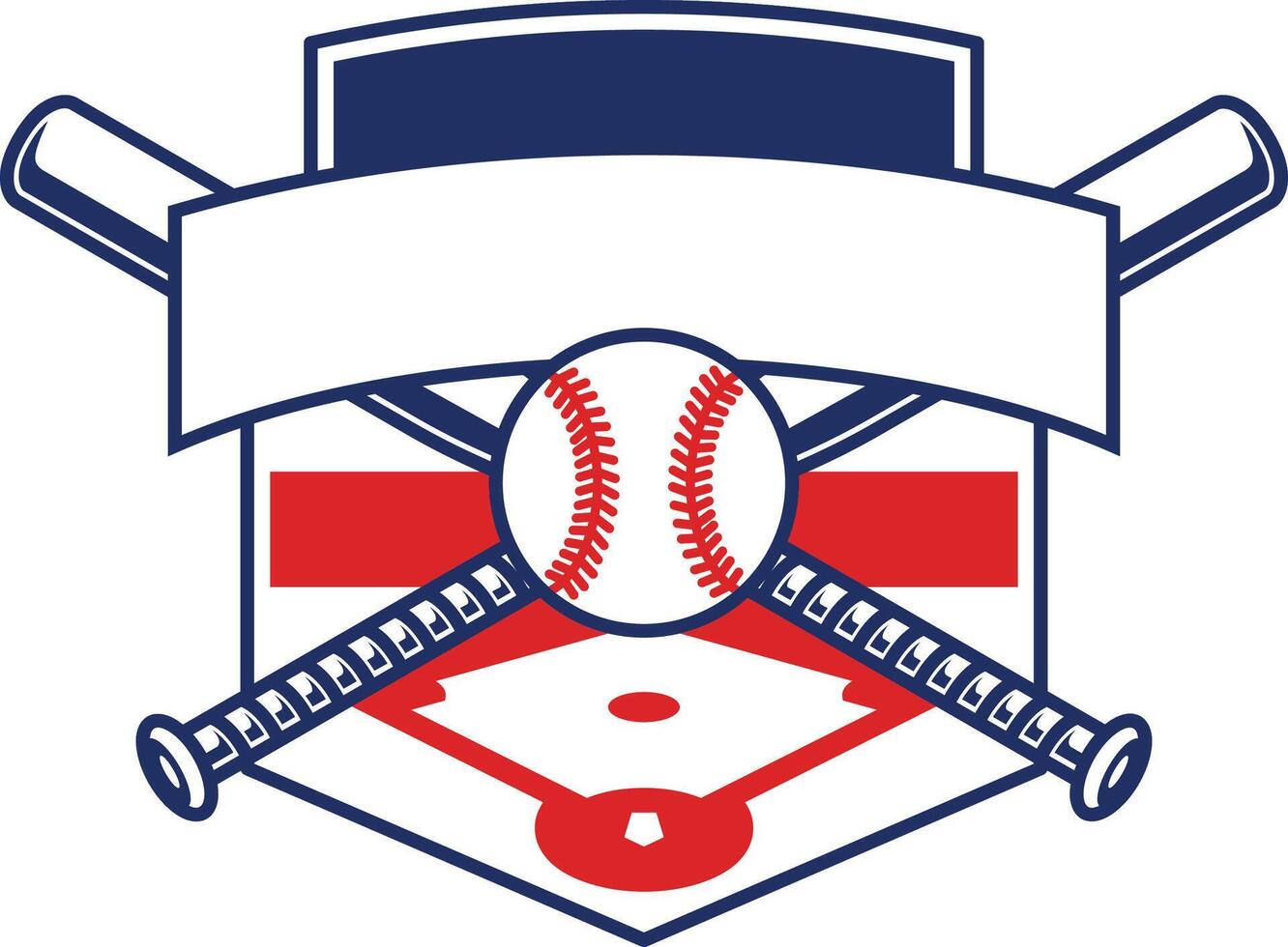 hand drawn baseball badges vector