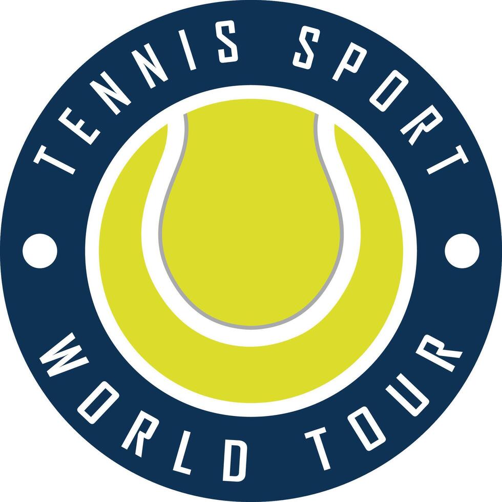 tennis logo with racket and slogan vector