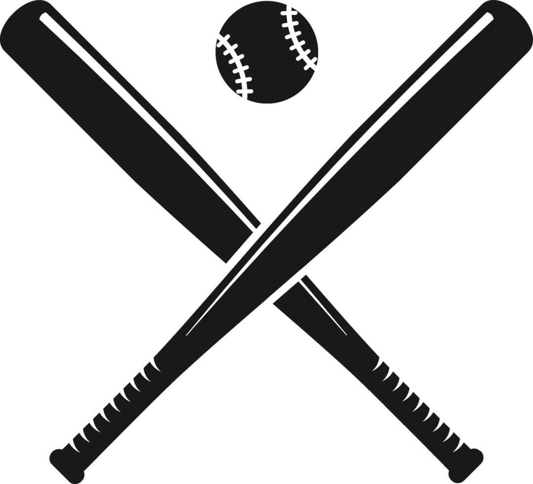baseball icon logo template in trendy flat design vector