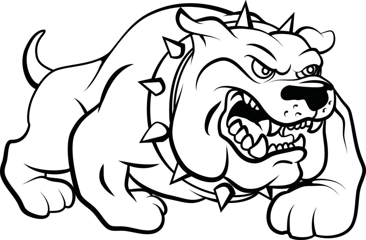 bulldog black and white vector