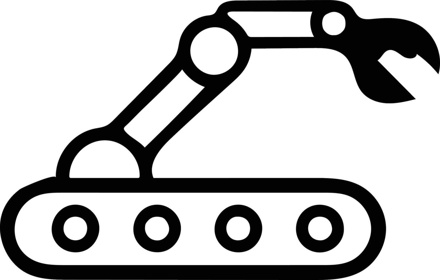 robotic claw silhouette set vector