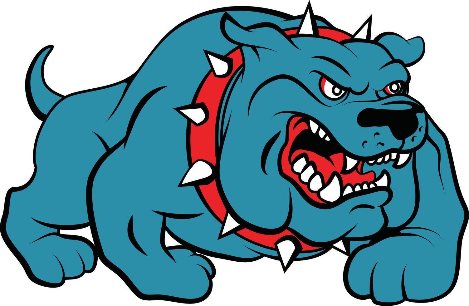 angry bulldog mascot vector