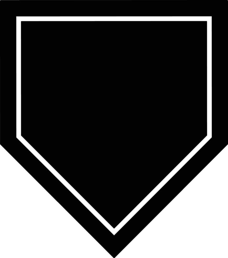 outline baseball plate design vector