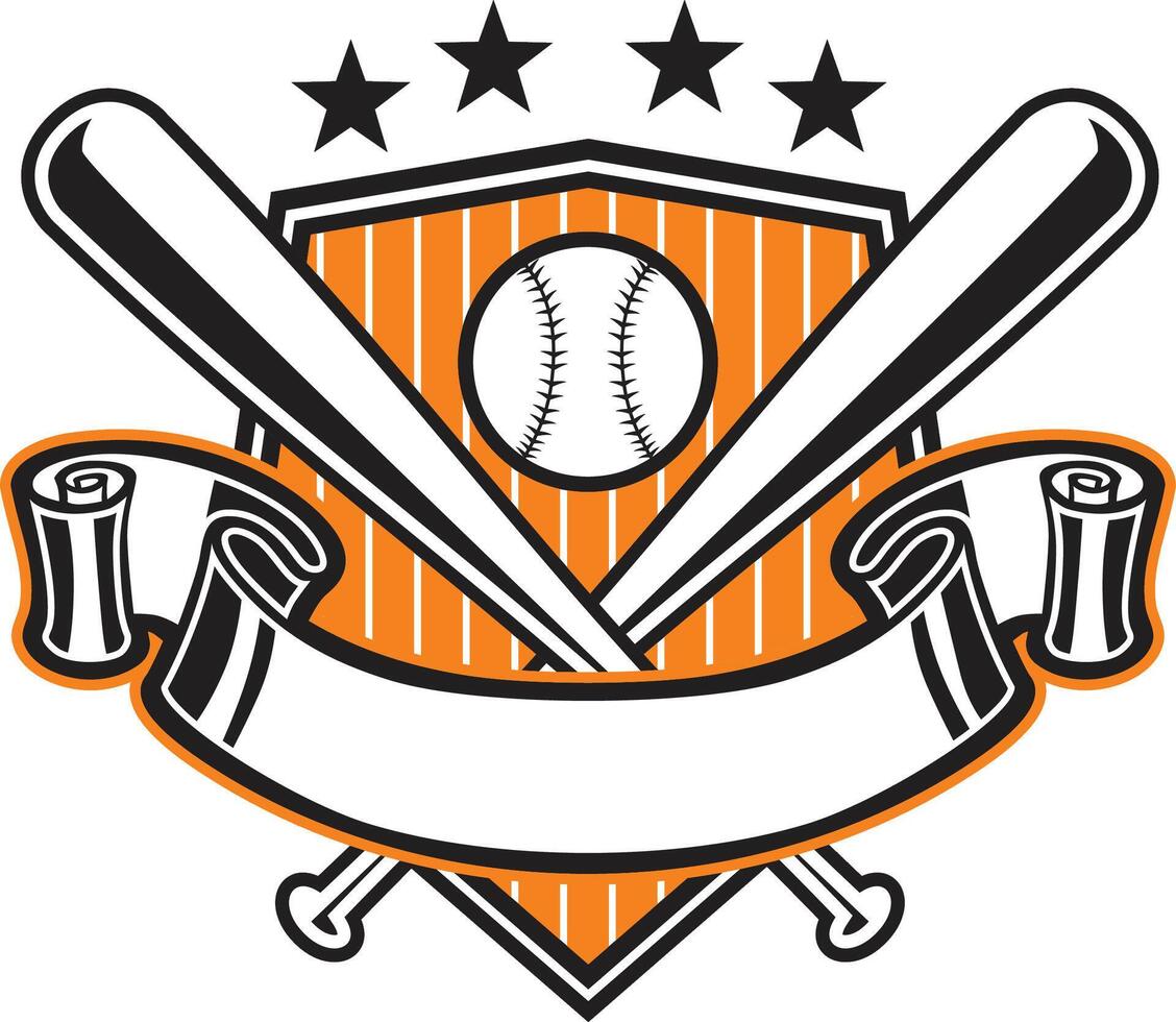 baseball badge design pack vector
