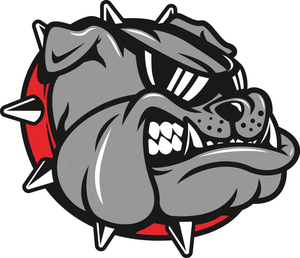 gonzaga bulldog mascot head with black sunglasses on logo vector