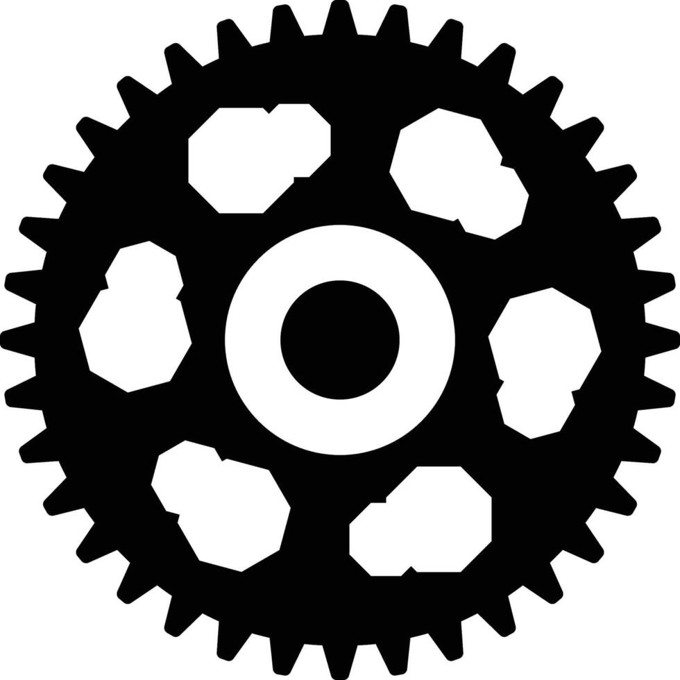 modern gear design set vector