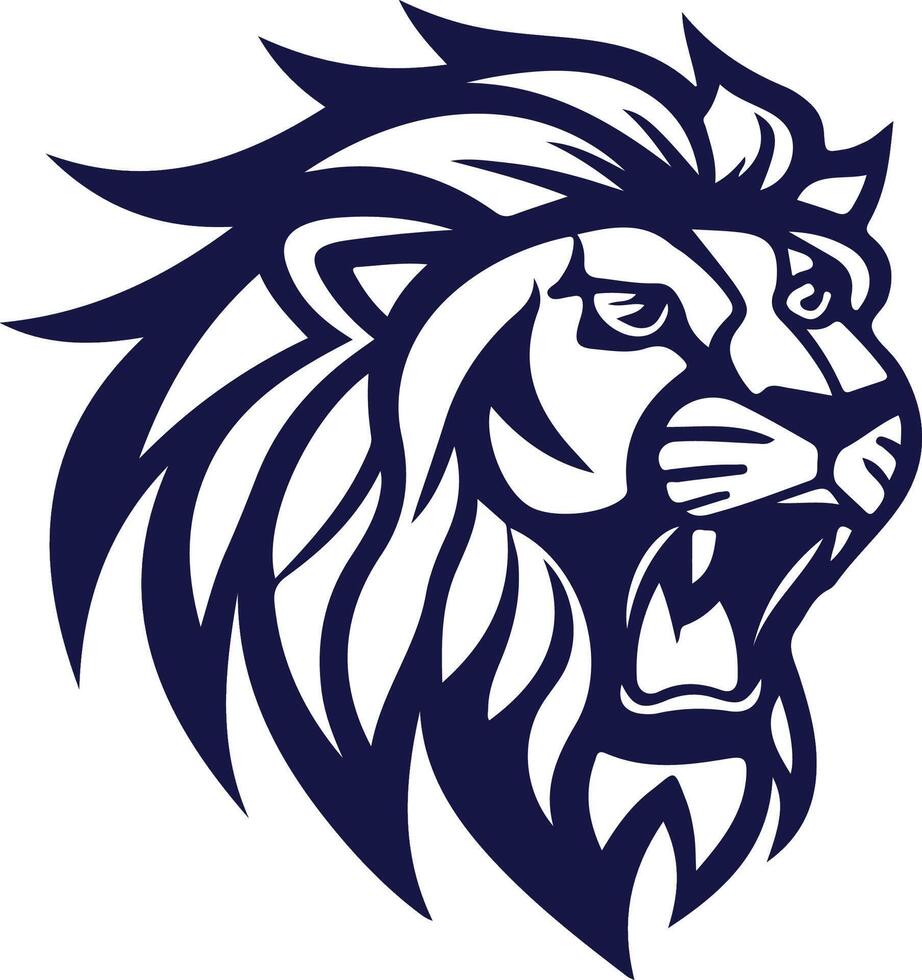 lion head logo icons vector