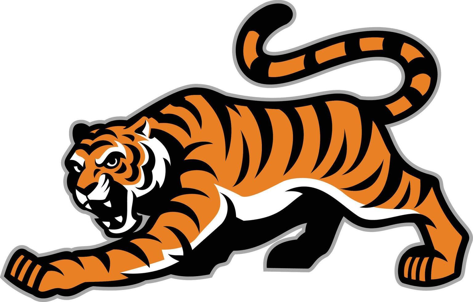 tiger mascot logo sport and esport vector