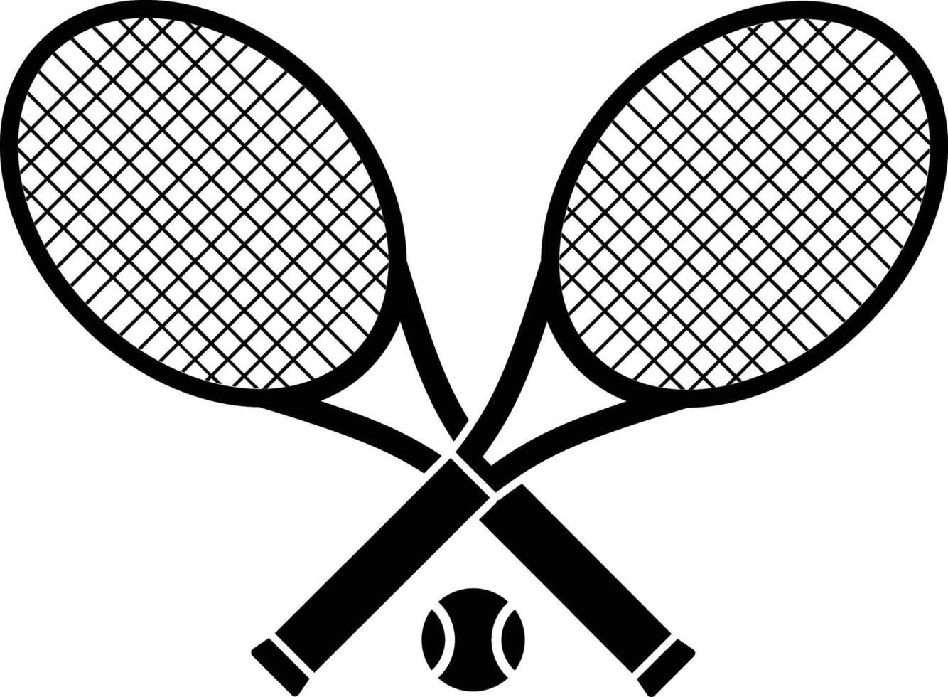 racket and ball symbol design vector