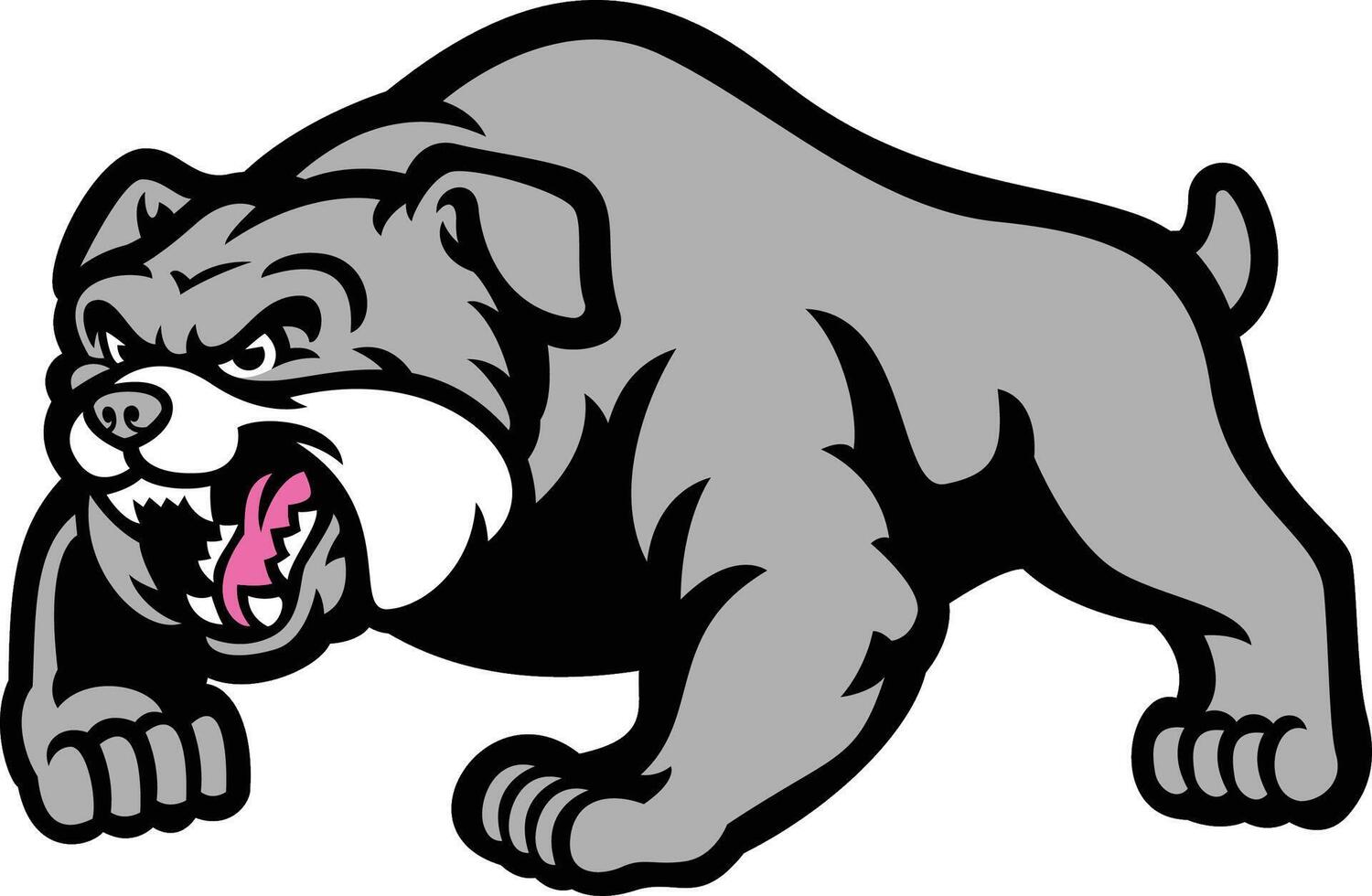 mascot of muscle bulldog vector