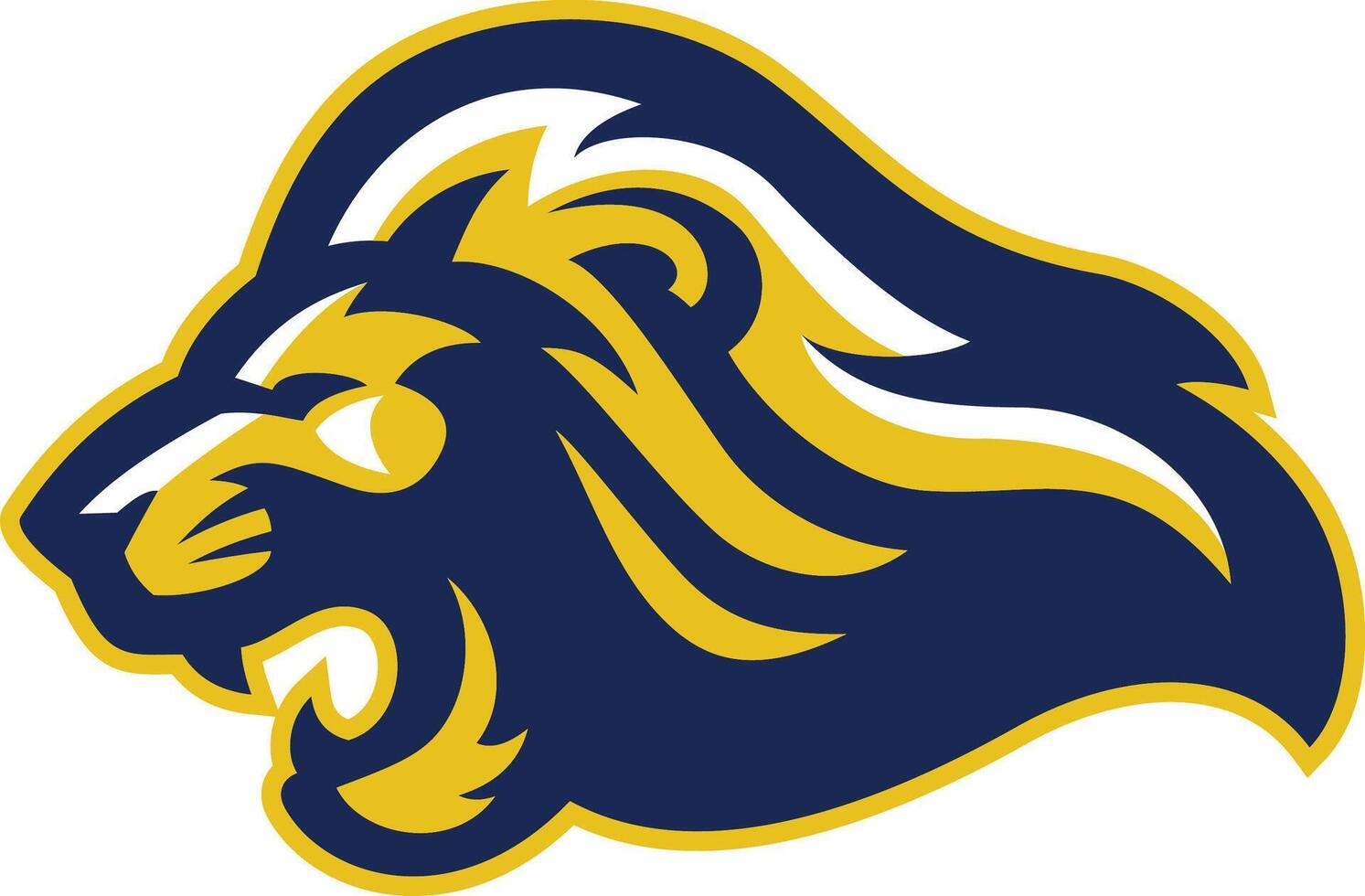 angry lion head mascot vector