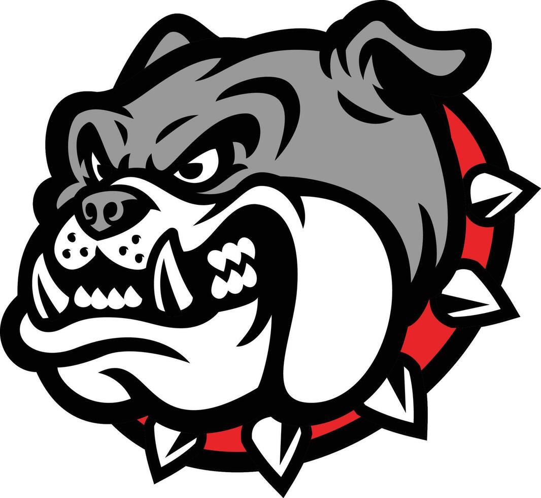 angry head mascot of bulldog vector